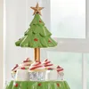 Assiettes Assiettes Arbre de Noël Table à dessert Assiette de fruits Double couche Support à gâteau Fête de vacances Assiette à bonbons Plateau à collations Support à collation de Noël 230925