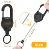 Portachiavi Portachiavi retrattile resistente 4 pezzi Porta badge ID Reel Clip (Nero)