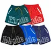 Zomer korte man zwembroek strandkort pantaloncini uomo atletische korte lengte ademend mesh sportkleding ontwerpers strandbroek ademend rhude short