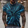 Magliette da uomo 2023 T-shirt con stampa 3D di arte visiva Tendenza da indossare ogni giorno Top a maniche corte