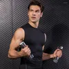 Men's Body Shapers Sleeveless Compression Top Breathable Tight Training Tank For Men Elastic Quick Drying Fitness Workout TShirt