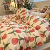 Sängkläder set ins stil sängkläder set mode fast färg tvättbart täcke täcke utan täckkulor för student mjuk hemtextil 230923