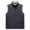 Men's Vests Winter Vest For Men Thicken Fleece Warm Black Gray Khaki Loose Casual Autumn Man
