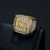 Hip Hop Square Stainless Steel KING Letters Casting Ring Bling 18K Gold Plated Men's Ring Jewelry
