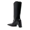 Boots 2023 Fashion Shaped Heel Knee High Women s Elegant Party Black Autumn Winter Long Big Size 34 43 Girls Shoes 230925