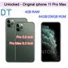 100% оригинальный Apple iPhone 11 Pro Max 6,5 дюйма, бывший в употреблении iphone11 Pro 5,8 дюйма, подлинный мобильный телефон Super Retina XDR OLED Face ID A13 Bion ROM 64/256 ГБ, 4G, разблокированный мобильный телефон, состояние A + отличное