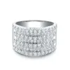 Popolare anello hip-hop Vvs in argento sterling 925 con diamanti, anello ad alto tenore di carbonio da uomo