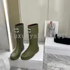 Designer Rain Boots Women Boots Pvc Shoes Black Rev Rubber Boot Fashion Rainboots Appearance Burst Watch Upper Green White Water Shoes with Box