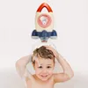 Badleksaker högkvalitativt plastbad leksak spädbarn baby barn raket form roterande vattnet spray badkar tid duschvatten interaktiva leksaker 230923