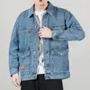 Mäns jackor Stylish Autumn Jacket Single-Breasted Warm Casual Hip Hop Men denim