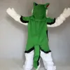 Remise usine loup vert longue fourrure fourrure Costume Husky chien renard mascotte Costume déguisement anniversaire fête d'anniversaire Costume de noël carnaval unisexe adultes tenue