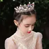 Pinces à cheveux baroques en perles de cristal, couronne de princesse, strass papillon, diadème pour filles, modèle de mariage d'anniversaire, bijoux diadèmes