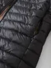 Parkas pour femmes 2023 hiver mi-longueur à capuche coton veste femmes automne léger doublure en peluche solide dames Parka lâche femme fermeture éclair vêtements d'extérieur J230925