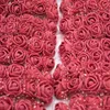 Dried Flowers 144pcs 2cm Artificial Mini Foam Rose Flower Bouquet Wedding Decoration Scrapbooking Fake Wreath DIY Craft Gifts 230923