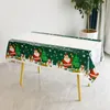 Nappe de table jetable rectangulaire de Noël 2023, décoration de bureau avec dessin animé, Pe 137 274 cm