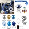 Outros suprimentos para festas de eventos 130pcs Universo Espaço Exterior Astronauta Foguete Galáxia Tema Balões de folha de látex Garland Arch Kit Menino Decoração de festa de aniversário Globos 230923