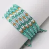 Bracelet de perles à brins géométriques, tissage à la main, style bohémien, motif réglable, rétro, courant de marée, perle de riz