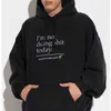 Högkvalitativa vetenskaper Hoodies Överdimensionerad kvinna tvättade lila svart skadade VTM -tröjor slogan broderi