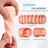 Masturbators Male Masturbator Cup Vacuum Pressure Sucking Silicone Vagina Pussy Sex Toy for Men Pocket Blowjob Masturbation Adult Goods 230925