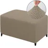 Housses de chaise extensibles, rectangulaires, en Jacquard doux, pour canapé, pédale, repose-pieds, protection de meubles de salon