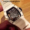 Mils Watch Automatic Superclone KV Factory Tourbillon RM61-01 Ship Sapphire en fibre de fibre Trendcarbon entièrement blanc par FedExVBIY3R1M3R1M