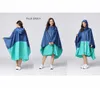 Rain Wear Women's Stylish Waterproof Rain Poncho Coloful Print Raincoat With Hood och Zipper 230925