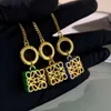 Nuova collana smaltata Lowewe Designer Luxury Fashionfor Donna Lusso leggero e design per piccoli mercati Catena con colletto in metallo di alta qualità Catena lunga per maglione