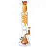 17.2 Inches Hookahs Freezable Coil Glycerin Water Bongs Unique straight Bong Glass Water Pipe Bubbler Dab Rig Smoking pipes