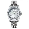 腕時計は女性の時計（1PC）ファッションアクセサリーステンレススチールストラップ防水オリジナルレジャーカレンダ