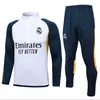 2023 2024 Real Madrid Chaqueta de manga larga Chándales Bordado Chándal con capucha Chaqueta de fútbol Entrenamiento Hombres Niños Kit Ropa al aire libre