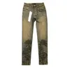 Designer dżinsy fioletowe dżinsy designerskie spodnie szczupłe dżinsy retro street noszenie swobodne dresowe spodnie na zewnątrz jogger czysty moda vintage dżinsy 29-38