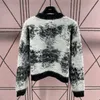 23SS новый женский свитер осенний модный топ с длинными рукавами элитный тонкий пуловер пальто дизайнерский свитер женский белый тонкий CHD2309251-25 megogh