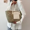 Evening Bags 2023 Fashion Basket Summer Bag Straw Beach Big Rattan Shoulder Large Capacity Woven Hand-made Handbags