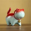 Obiekty dekoracyjne figurki 7/10 cm ceramiczne ceramiczne małe herbatę Pet Car Ornaments Decor Home Akcesoria porcelanowe zwierzęcy Rzeźba Miniaturowa 230925