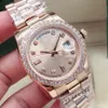 36 mm moda Rose Gold Men Automatyczne mechaniczne jubileuszowe projektant bransoletki damski damski zegarek Diamentowe zegarki zegarki na rękę 20289W