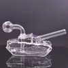 Commercio all'ingrosso creativo mini 3D serbatoio narghilè 14mm femmina acqua dab rig bong di tabacco con ciotola bruciatore a nafta in vetro per fumare erba secca