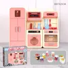 Kitchens Play Food Children House Simulation Cooking Kitchen Tableware Toy SetGirls Dollhouse Pretend Tools ZLL 230