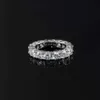 Venda quente masculino feminino jóias finas 18k banhado a ouro 925 prata esterlina gelado vvs moissanite anel de diamante com certificado gra