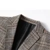 FGKKS New Spring Autumn Blazers Men Slim Fit British Plaid Formal Curting Party Wedding Business Casual Blazers Mężczyzna