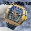 RicharsMiers Watch Automatic SuperClone KV Factory RM11-03RG Dial 18K Gold Timing Function 20 CompleteCarbon fiber sapphire Ship By Fedex4U4D table