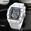 Milles Watch Automatic SuperClone KV Factory hollowed bottom style white waterproofCarbon fiber sapphire Ship By FedexW0ATVPSKVPSK