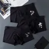 3 stks/partij Heren Ondergoed Onderbroek Boxer Ijs zijde Biologisch Katoen Shorts Modal Sexy Homo Mannelijke Boxers Ademend Nieuwe Mesh Man ondergoed Maat L-4XL