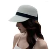 Chapéus de borda larga versátil sol viseira chapéu proteção anti-encolhimento senhora pico praia viagem verão