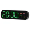 Väggklockor LED Display Digital Clock Multifunktionella kreativa batterier/ansluten 12/24 timmar Rektangulär elektronisk larmtimer