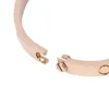 Gioielli di moda di lusso Bracciale alla moda Braccialetti in acciaio al titanio placcato oro 18 carati con diamanti Braccialetti da donna in argento Gioielli classici di design