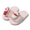 Pantoufles Père Noël Ouvert Coton Hiver Maison Intérieur En Peluche Femmes Chaud Fourrure Femmes Doux Confortable 230925