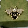 Broche de marca Bee G-Letter de estilo clásico Broches de diseñador de marca para hombres Joya de bodas de boda de mujeres Accesorios de alta calidad