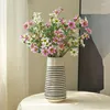 Decorative Flowers Artificial Flower Daisy Small Tea Roses Buds Vases For Home Decor Accessories Wedding DIY Gifts Long Stem Fake