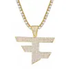 Collier pendentif designer hommes femmes hip hop or argent couleur argent glacé hors de bijoux de zircon cube