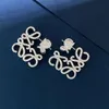 Earrings Lowewe Designer Luxury Fashion Woman Dimensional Three Hollow Out Geometric New Pair Of In Two Colors Optional In Ins Style Earring Temperament